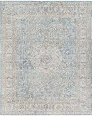 Once Upon a Time OAT-2300 9'10" x 12'6" Machine Woven Rug OAT2300-910126  Light Gray, Tan, Pale Blue, Gray, Denim, Medium Gray Surya
