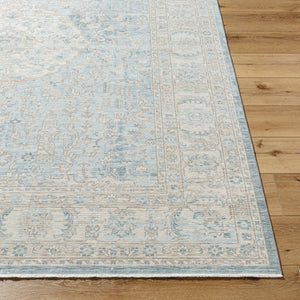 Once Upon a Time OAT-2300 9'10" x 12'6" Machine Woven Rug OAT2300-910126  Light Gray, Tan, Pale Blue, Gray, Denim, Medium Gray Surya