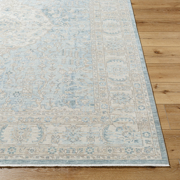 Once Upon a Time OAT-2300 9'10" x 12'6" Machine Woven Rug OAT2300-910126  Light Gray, Tan, Pale Blue, Gray, Denim, Medium Gray Surya
