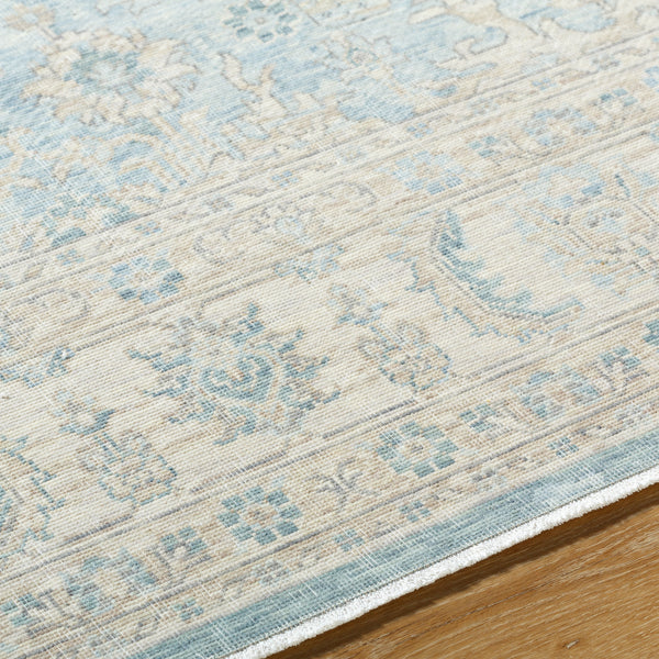 Once Upon a Time OAT-2300 9'10" x 12'6" Machine Woven Rug OAT2300-910126  Light Gray, Tan, Pale Blue, Gray, Denim, Medium Gray Surya