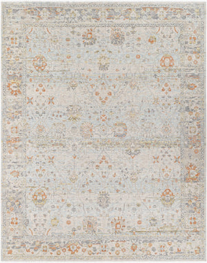 Surya Once Upon A Time Oat-2300 Handmade Wool Area Rug - Enchanting Low Pile Design With Fringe Detail Light Gray Wool Oat2301-23