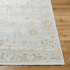 Once Upon a Time OAT-2301 9'10" x 12'6" Machine Woven Rug OAT2301-910126  Light Gray, Pale Blue, Gray, Tan, Light Olive, Dusty Coral Surya