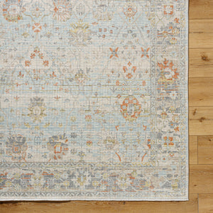 Once Upon a Time OAT-2301 9'10" x 12'6" Machine Woven Rug OAT2301-910126  Light Gray, Pale Blue, Gray, Tan, Light Olive, Dusty Coral Surya