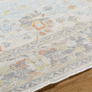 Once Upon a Time OAT-2301 9'10" x 12'6" Machine Woven Rug OAT2301-910126  Light Gray, Pale Blue, Gray, Tan, Light Olive, Dusty Coral Surya