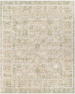 Surya Once Upon A Time Oat-2300 Handmade Wool Area Rug - Enchanting Low Pile Design With Fringe Detail Olive Wool Oat2302-23