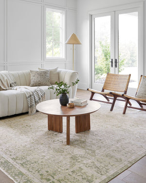 Surya Once Upon A Time Oat-2300 Handmade Wool Area Rug - Enchanting Low Pile Design With Fringe Detail Olive Wool Oat2302-23