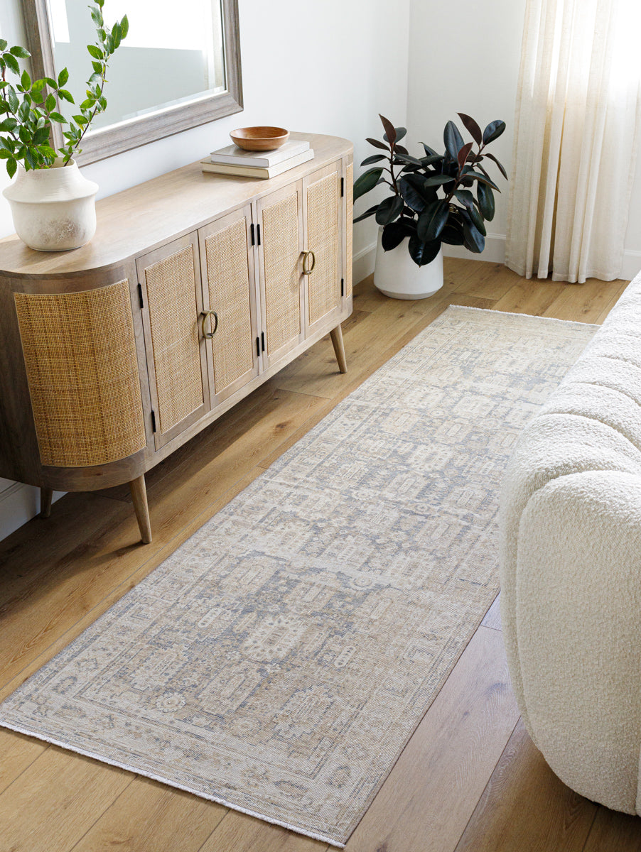 Once Upon a Time OAT-2303 9'10" x 12'6" Machine Woven Rug OAT2303-910126  Tan, Gray, Light Gray, Ivory, Light Brown Surya