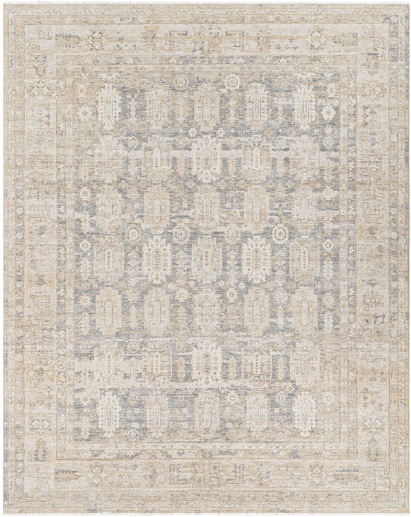 Once Upon a Time OAT-2303 9'10" x 12'6" Machine Woven Rug OAT2303-910126  Tan, Gray, Light Gray, Ivory, Light Brown Surya