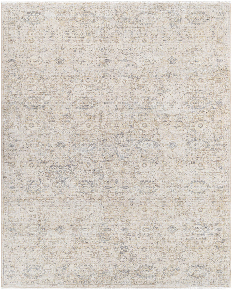 Once Upon a Time OAT-2304 9'10" x 12'6" Machine Woven Rug OAT2304-910126  Light Gray, Ivory, Gray, Tan, Light Brown Surya