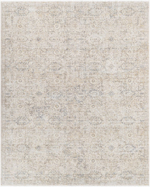 Surya Once Upon A Time Oat-2300 Handmade Wool Area Rug - Enchanting Low Pile Design With Fringe Detail Light Gray Wool Oat2304-23