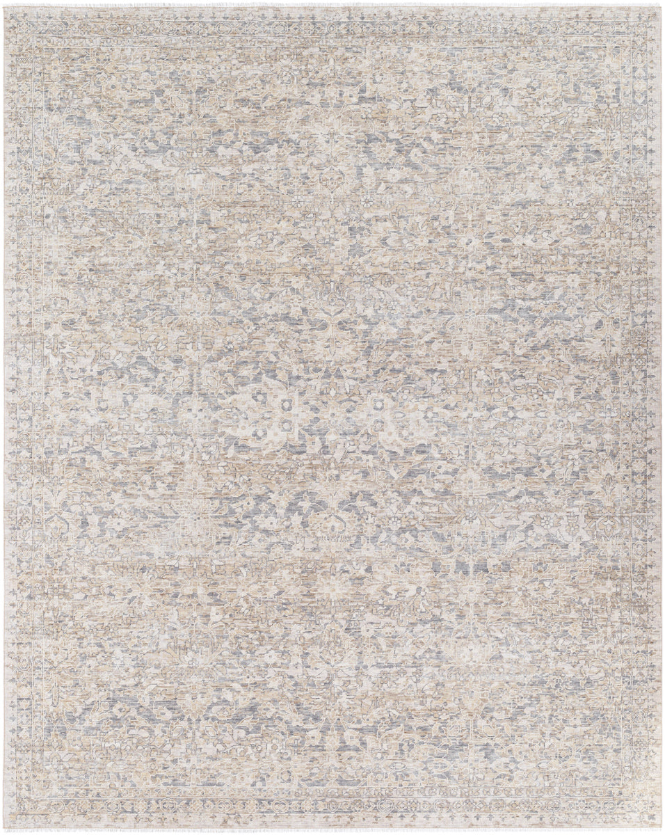 Once Upon a Time OAT-2305 9'10" x 12'6" Machine Woven Rug OAT2305-910126  Gray, Light Brown, Ivory, Light Gray, Tan Surya