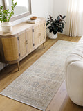 Once Upon a Time OAT-2307 2'11" x 9'10" Runner Machine Woven Rug OAT2307-211910  Ivory, Light Gray, Tan, Medium Gray, Gray Surya