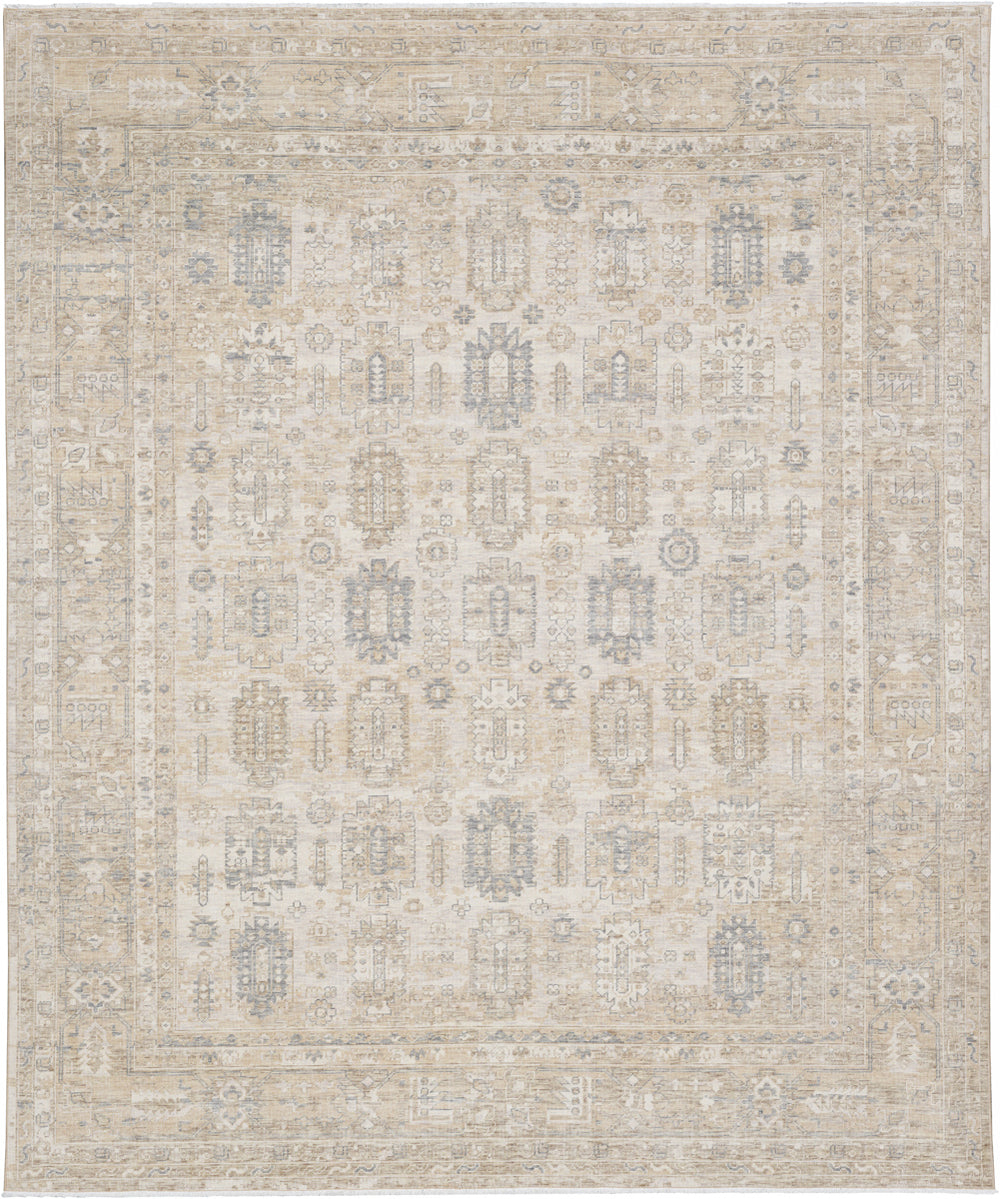 Once Upon a Time OAT-2307 9'10" x 12'6" Machine Woven Rug OAT2307-910126  Ivory, Light Gray, Tan, Medium Gray, Gray Surya