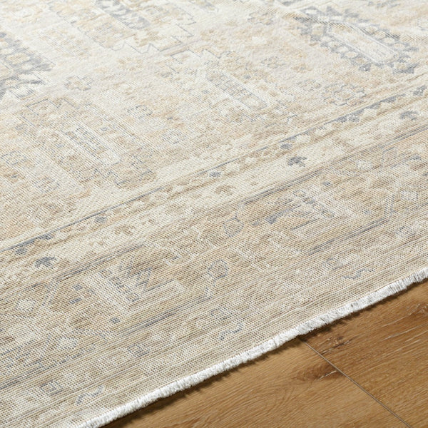 Surya Once Upon A Time Oat-2300 Handmade Wool Area Rug - Enchanting Low Pile Design With Fringe Detail Ivory Wool Oat2307-23