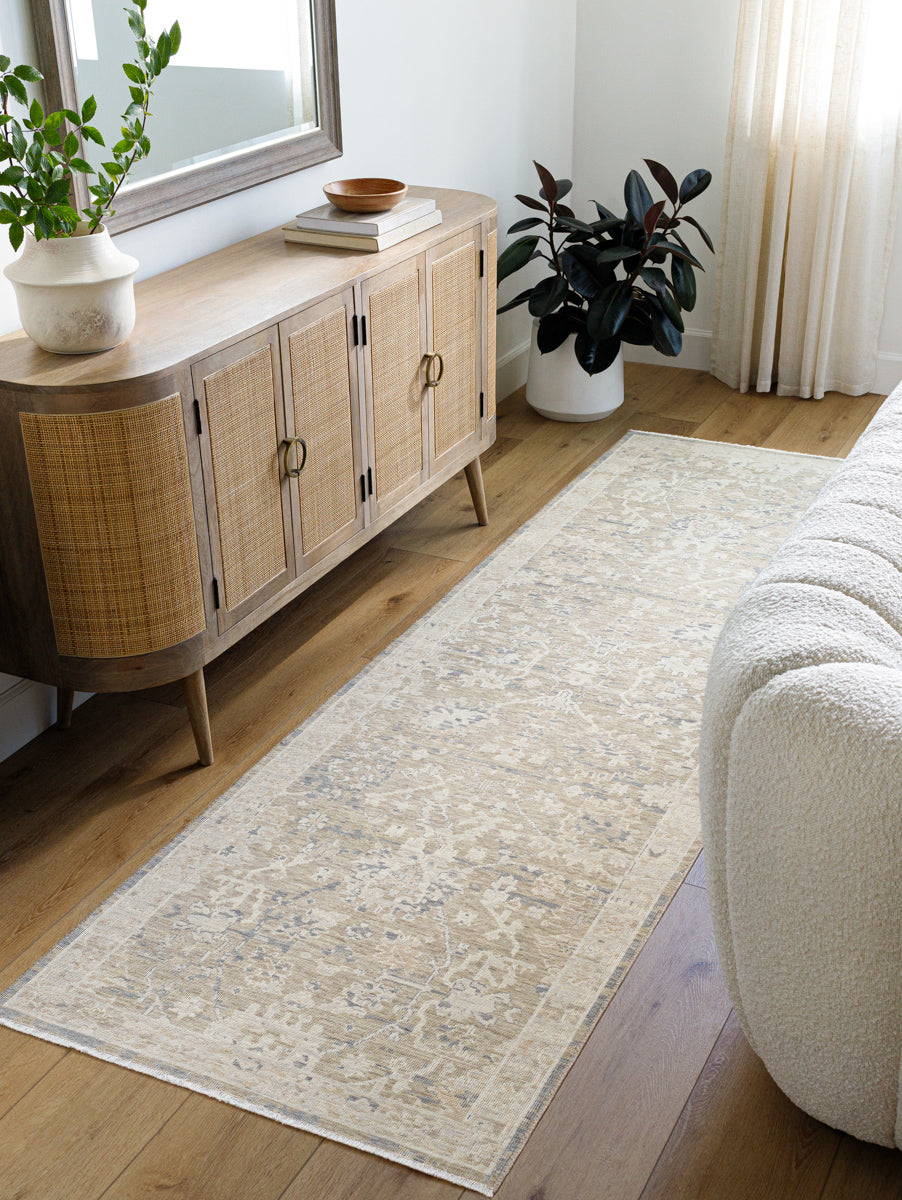 Once Upon a Time OAT-2308 9'10" x 12'6" Machine Woven Rug OAT2308-910126  Light Brown, Light Gray, Ivory, Gray, Tan Surya