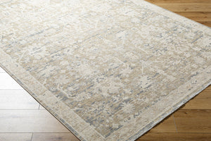 Surya Once Upon A Time Oat-2300 Handmade Wool Area Rug - Enchanting Low Pile Design With Fringe Detail Light Brown Wool Oat2308-23