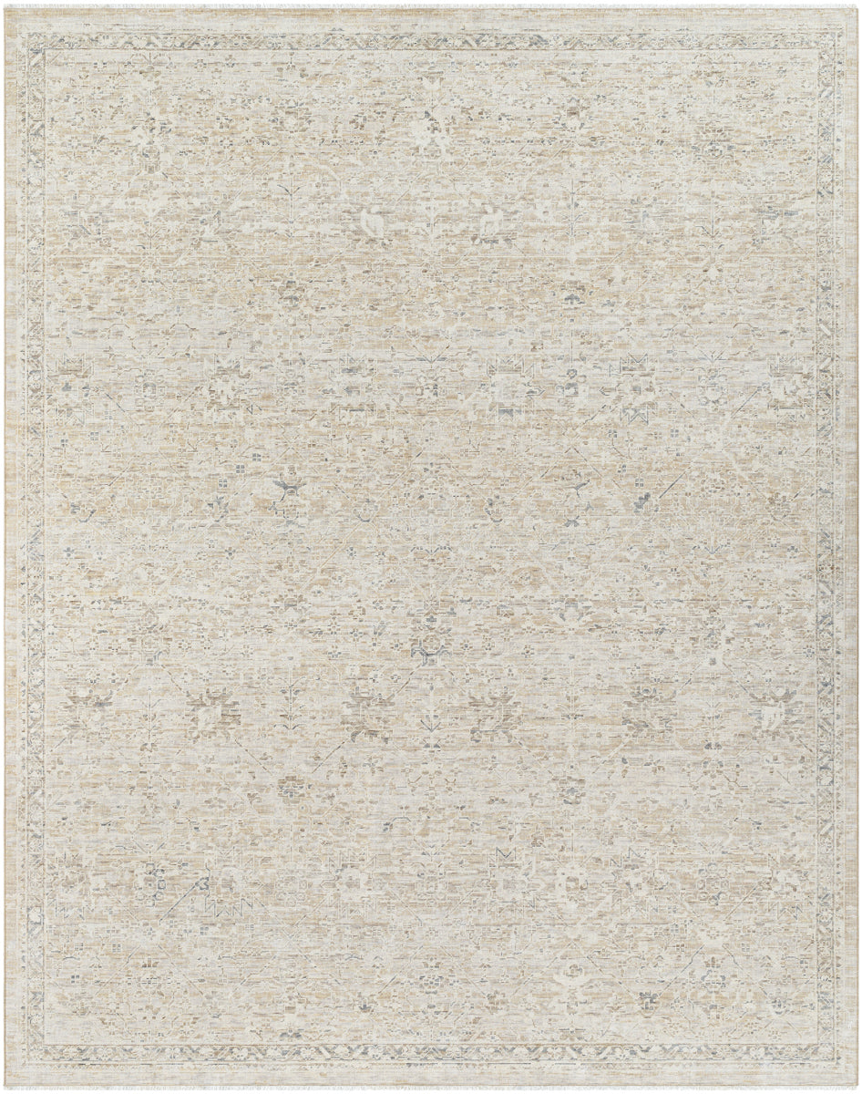 Once Upon a Time OAT-2309 9'10" x 12'6" Machine Woven Rug OAT2309-910126  Ivory, Light Gray, Tan, Light Brown, Gray Surya