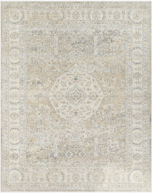 Surya Once Upon A Time Oat-2300 Handmade Wool Area Rug - Enchanting Low Pile Design With Fringe Detail Ivory Wool Oat2310-23