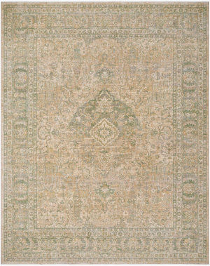 Surya Once Upon A Time Oat-2300 Handmade Wool Area Rug - Enchanting Low Pile Design With Fringe Detail Light Beige Wool Oat2313-8101110