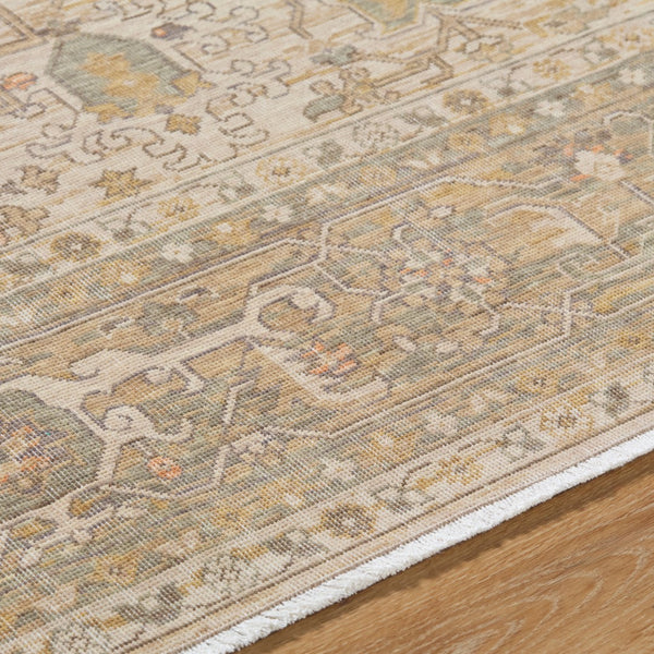 Surya Once Upon A Time Oat-2300 Handmade Wool Area Rug - Enchanting Low Pile Design With Fringe Detail Light Beige Wool Oat2314-910126