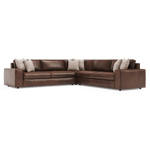 Bernhardt Bernhardt Nest Deep Seat Leather Sectional for Contemporary Family Room Comfort K2239
