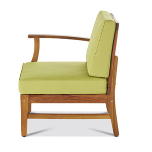 English Elm Perla Armless Accent Chair Tailored Low Profile Upholstered Seat for Living Room Green 58941.00LGRN