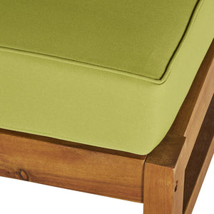English Elm Perla Armless Accent Chair Tailored Low Profile Upholstered Seat for Living Room Green 58941.00LGRN