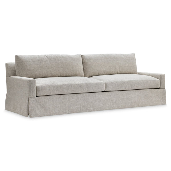 Bernhardt Bernhardt Sutton Three Seat Fabric Sofa Low Profile Tailored Skirt Living Room P5757A
