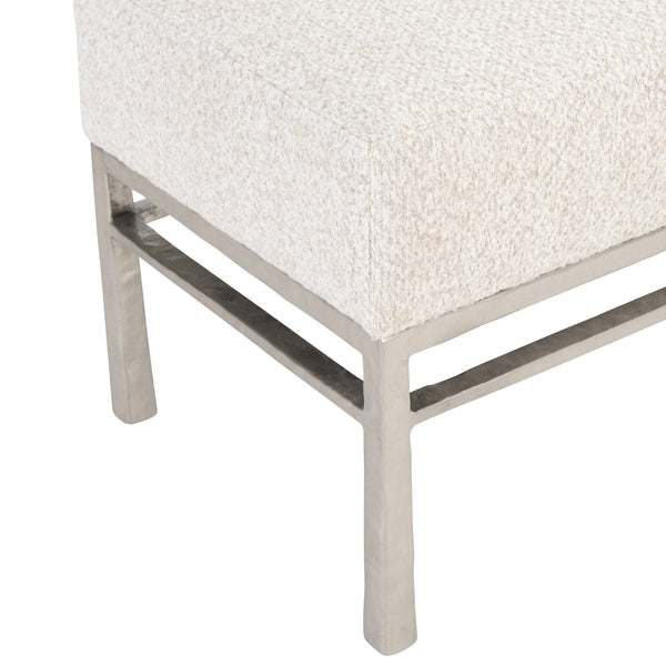 Bernhardt Bernhardt Aventura Bench With Frosted Nickel Cast-Aluminum Frame And Plush Upholstered Seat, 60" 318508