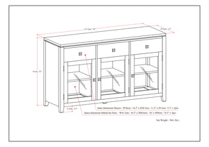 English Elm Cosmopolitan - Contemporary White Sideboard Buffet With Generous Storage & Modern Design Features B136P158549