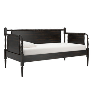 Homelegance By Top-Line Esteban Traditional Beaded Wood Daybed Black Rubberwood