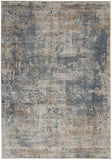 Nourison Concerto CNC02 Machine Made Power-loomed Borderless Design Indoor Only Contemporary Rustic Rug Blue Beige, Blue Beige 80% Polypropylene,20% Polyester 99446748799