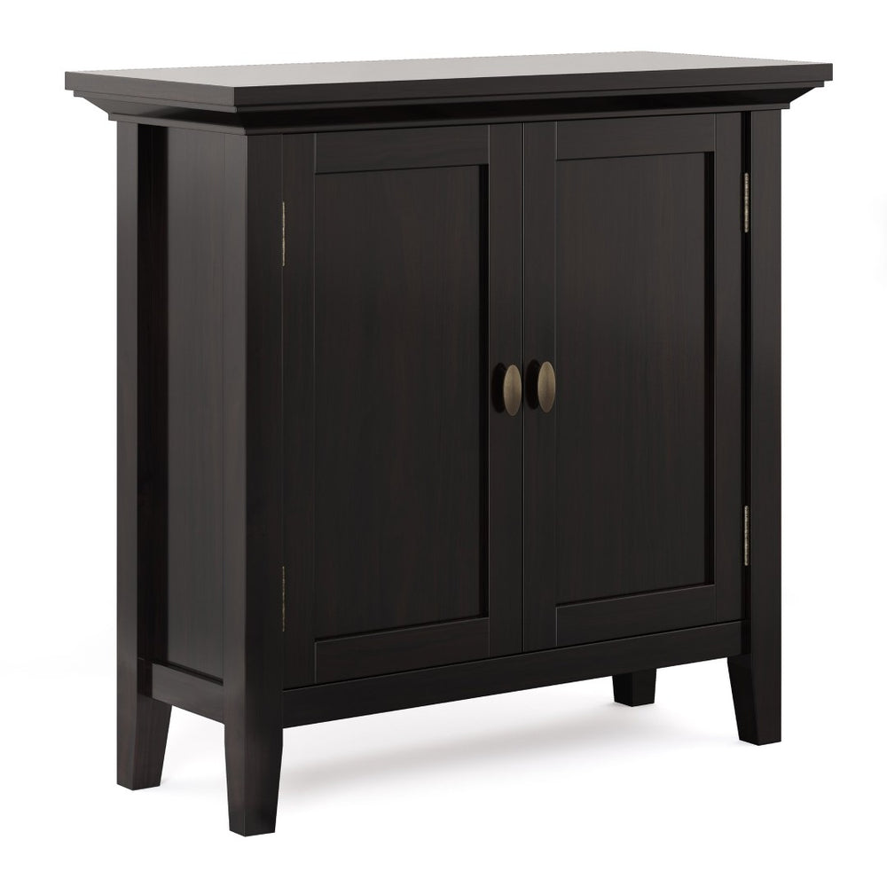 English Elm Redmond Low Storage Cabinet - Handcrafted Hickory Brown With Adjustable Shelves For Any Room B136P159527-GIGA