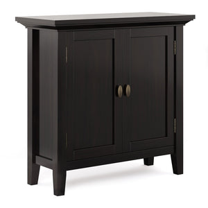 English Elm Redmond Low Storage Cabinet - Handcrafted Hickory Brown With Adjustable Shelves For Any Room B136P159527-GIGA