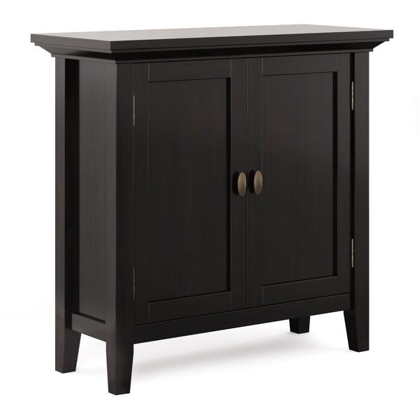 English Elm Redmond Low Storage Cabinet - Handcrafted Hickory Brown With Adjustable Shelves For Any Room B136P159527-GIGA