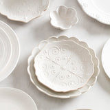 Lenox French Perle Scallop 4-Piece Place Setting White, WHITE STONEWARE 893472