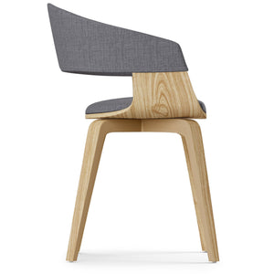 English Elm Lowell Bentwood Dining Chair - Stylish Light Grey Upholstery For Modern Comfort & Versatility B136P158843