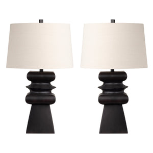 Crestview Collection 31"H Zane Contemporary Resin Table Lamp With Sculptural Design & 3-way Socket For Versatile Lighting   Cvavp2047b