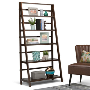 English Elm Acadian Wide Bookcase In Brunette Brown - Handcrafted Solid Wood Storage For Classic Style & Versatility B136P159416