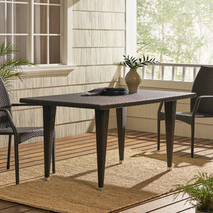 Christopher Knight Home® - Noble House - Dominica Multi Brown Pe Rectangle Table