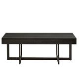 Homelegance By Top-Line Saskai Wood Finish Tables with Drawers Black MDF