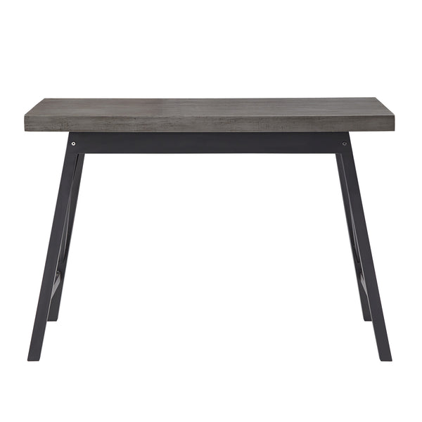 Homelegance By Top-Line Alastor Rustic X-Base Desk Grey MDF