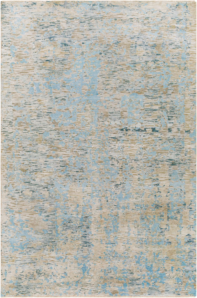Ocean OCE-2301 6' x 9' Handmade Rug OCE2301-69  Blue, Ice Blue, Taupe, Light Gray Surya