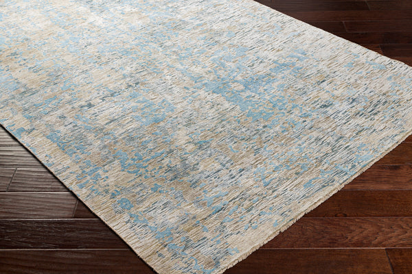 Ocean OCE-2301 8' x 10' Handmade Rug OCE2301-810  Blue, Ice Blue, Taupe, Light Gray Surya