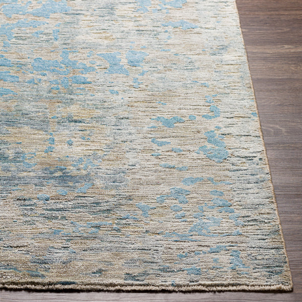 Ocean OCE-2301 8' x 10' Handmade Rug OCE2301-810  Blue, Ice Blue, Taupe, Light Gray Surya