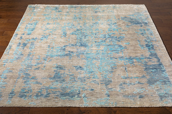 Ocean OCE-2301 8' x 10' Handmade Rug OCE2301-810  Blue, Ice Blue, Taupe, Light Gray Surya