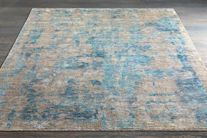 Ocean OCE-2301 8' x 10' Handmade Rug OCE2301-810  Blue, Ice Blue, Taupe, Light Gray Surya