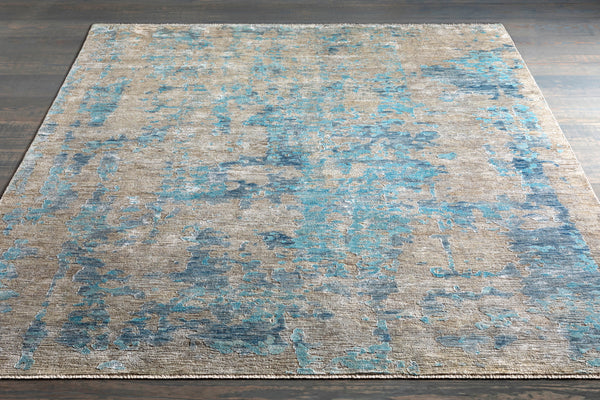 Ocean OCE-2301 8' x 10' Handmade Rug OCE2301-810  Blue, Ice Blue, Taupe, Light Gray Surya