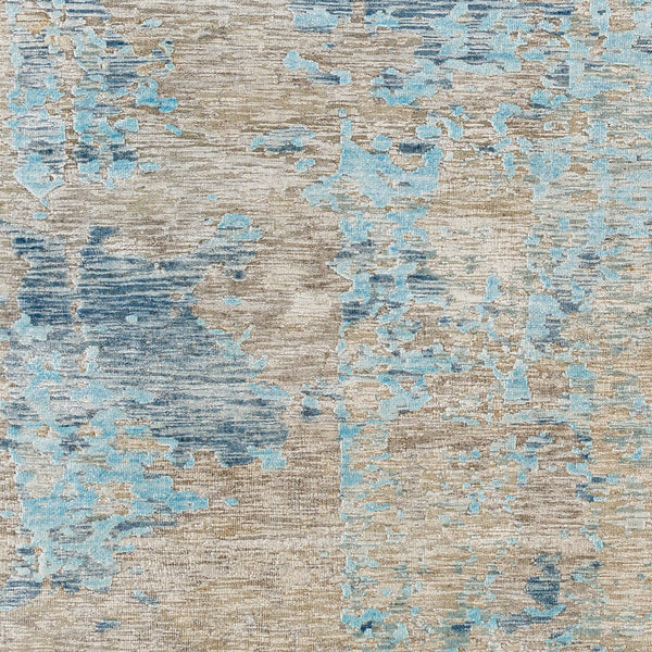 Ocean OCE-2301 8' x 10' Handmade Rug OCE2301-810  Blue, Ice Blue, Taupe, Light Gray Surya