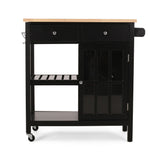 Christopher Knight Home® - Noble House - Byway Contemporary Kitchen Cart with Wheels